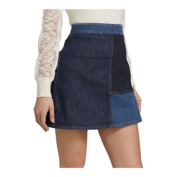 SEE BY Chloe Patchwork Denim Miniskirt Size 2 (34) NWT - Picture 4 of 12